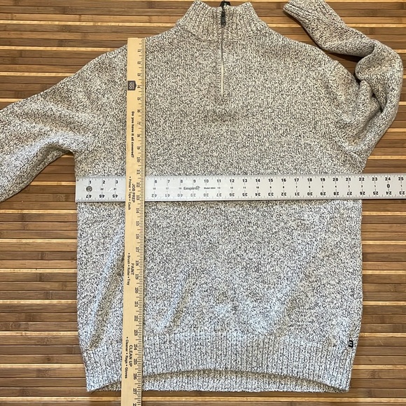 Chaps Thick Knit Cotton Quarter Zip Sweater - Picture 7 of 9